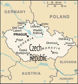 Mapa del Czech Republic